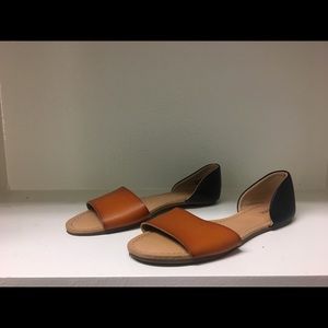 Tan and Black sandals